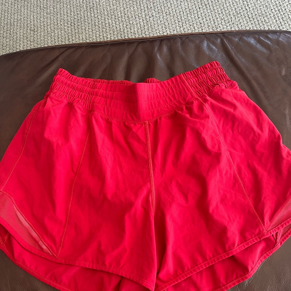 Lululemon Athletica Red Athletic Shorts Lightweight Comfort